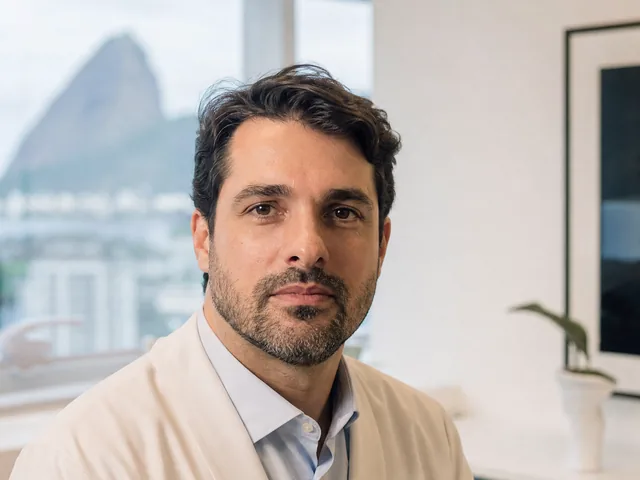 Generated portrait of the fictional character Dr Tomás Nogueira in a contemporary clinical setting.